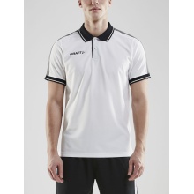 Craft Sport Polo Pro Control (100% Polyester) white/black Men